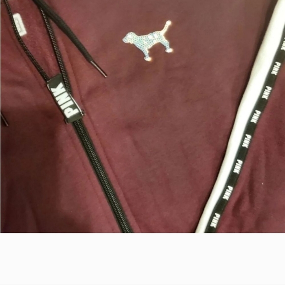VS Pink NWOT Bling 💫 Sequin Hoodie Sweater. L - Picture 8 of 9